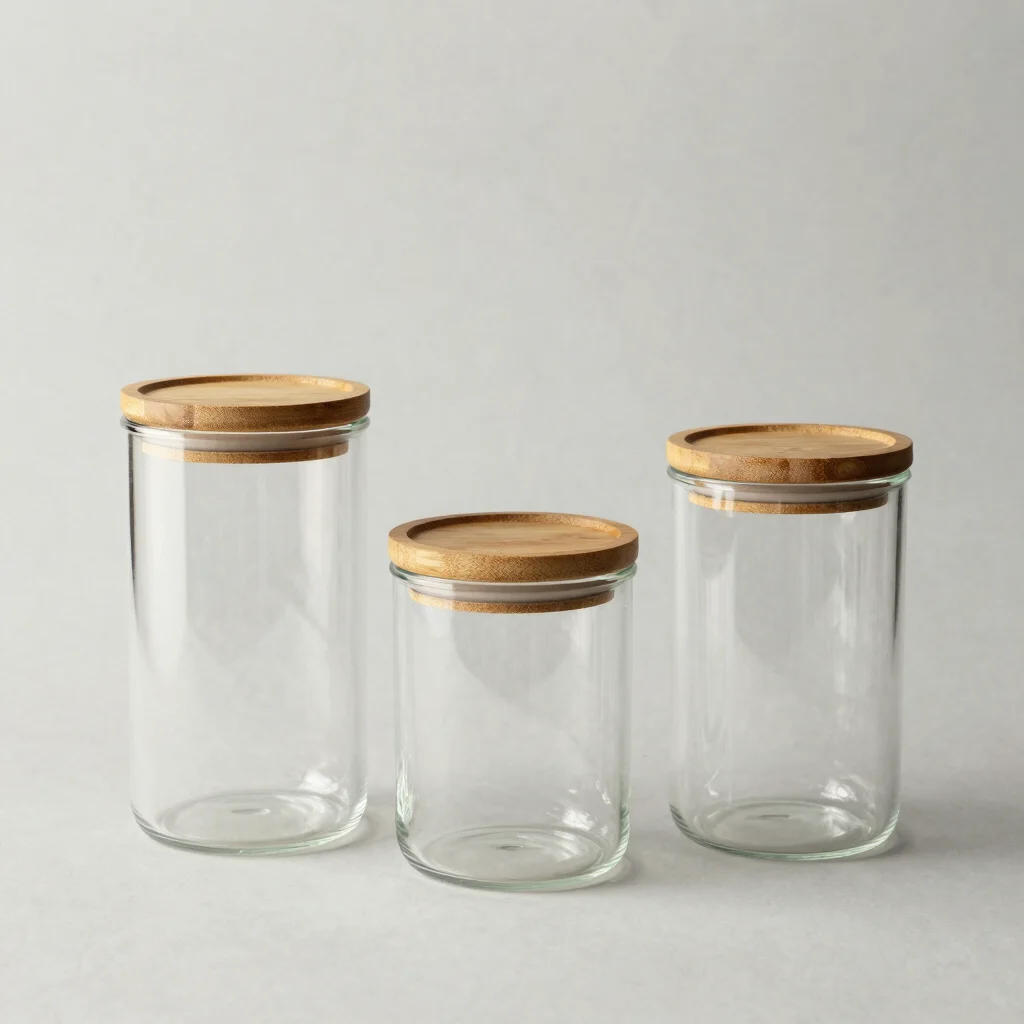 Stackable Glass Jars